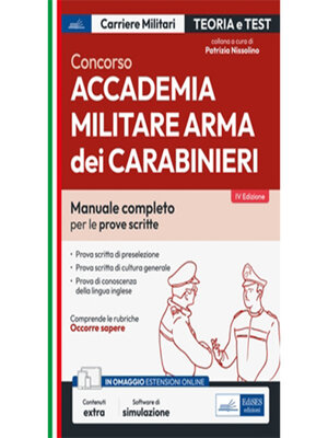 cover image of Concorso Accademia Carabinieri--Ufficiali Arma dei Carabinieri